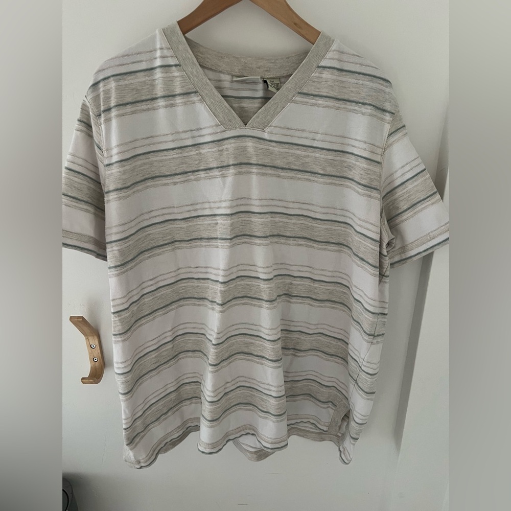 Women’s Classic Elements Vintage Striped Short Sleeve V Neck Shirt